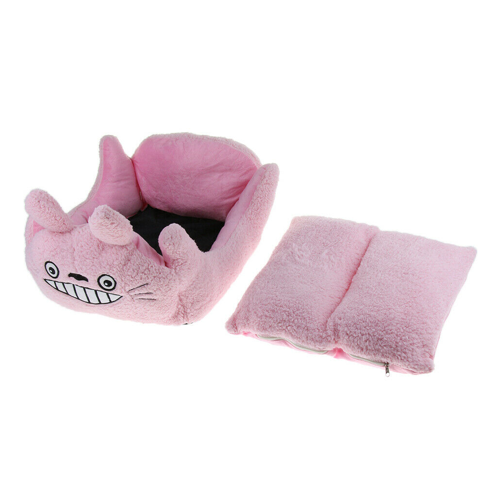 Cartoon Shape Dog Nest Pet Kennel Supplies Super-soft Cat Bed Dog House Pink