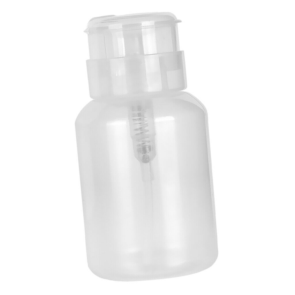 200ml  Durable Plastic Nail Polish Remover Liquid Empty Press Pump Dispenser
