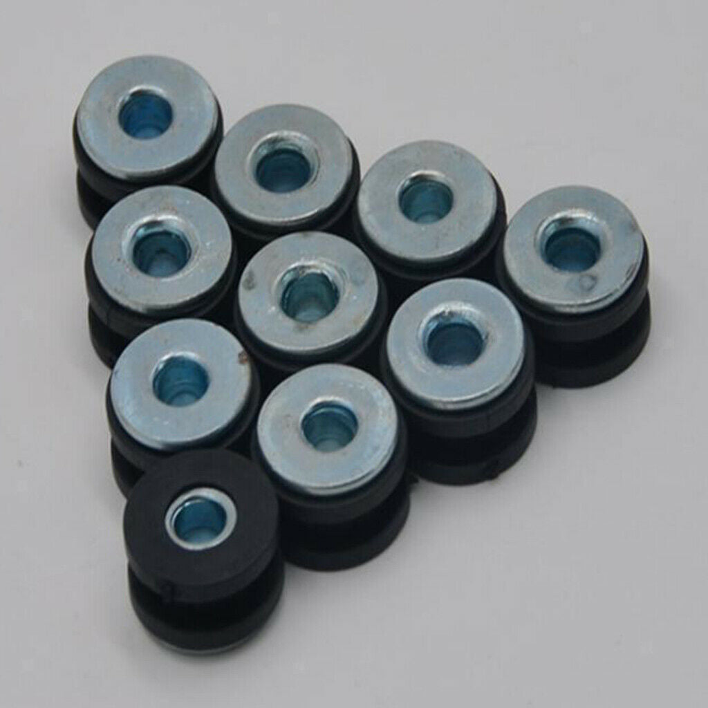 10 Pieces Universal Motorcycle Rubber Grommet Fairing Screw Sets