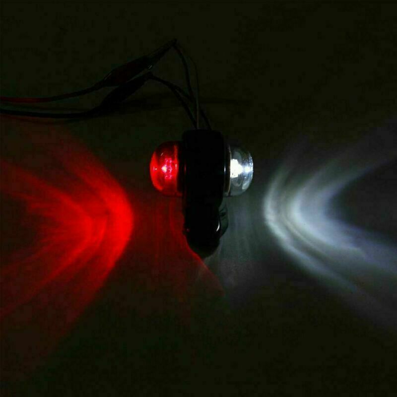 10x 2LED Side Marker Lights Outline Lamp Truck Trailer-Red White Light 12V-24V