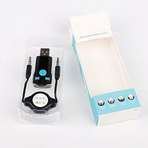 3in1 USB Bluetooth Receiver Adapter 3.5mm Stereo Audio Receiver&Adapter Speakers