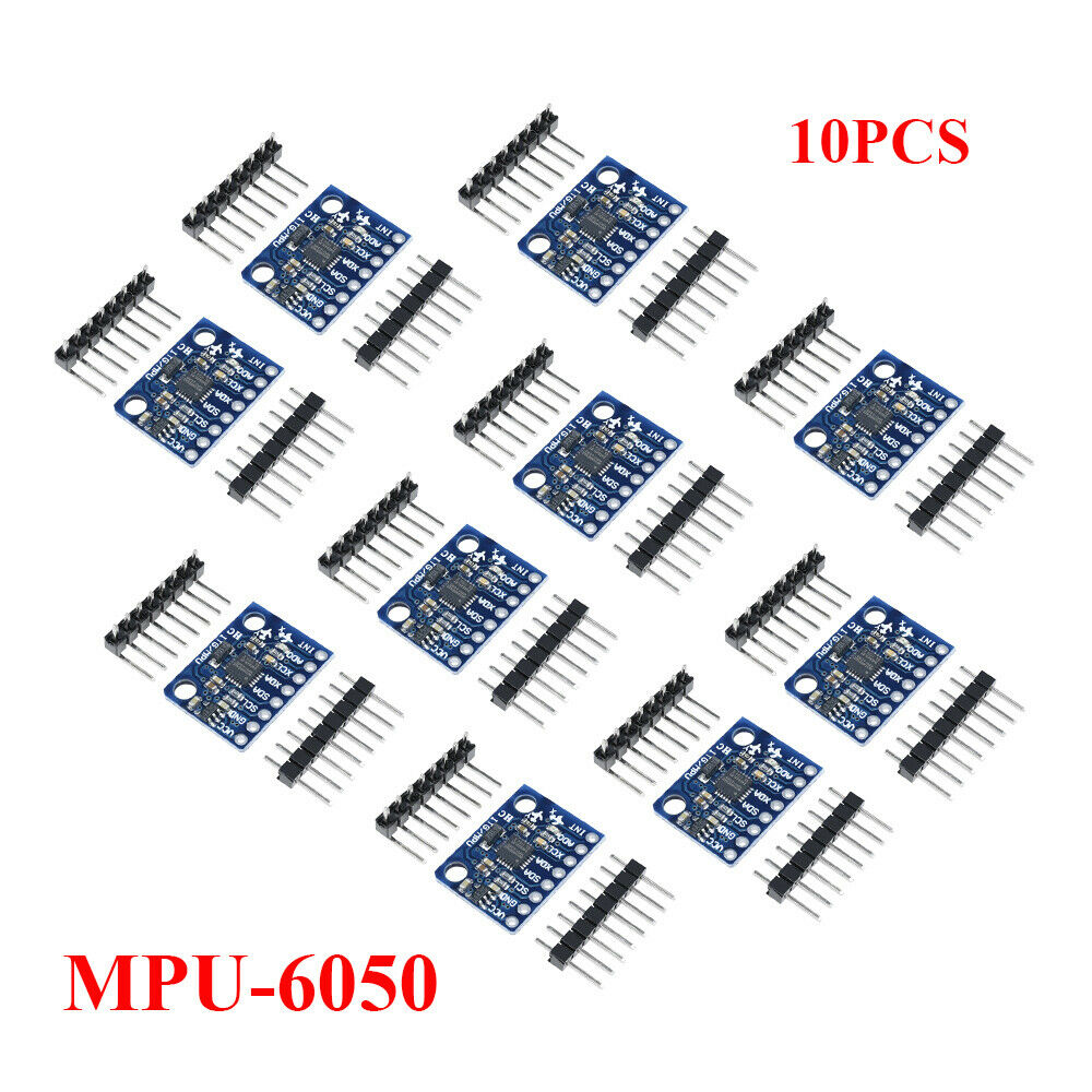 10PC 3 Axis Accelerometer Sensor Gyroscope 6DOF Module MPU-6050 3-5V for Arduino