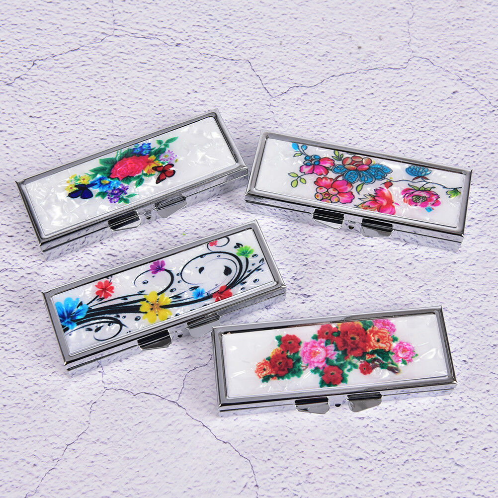 Metal Travel Pill Box Medicine Organizer Container Jewellery Storage Holde.l8