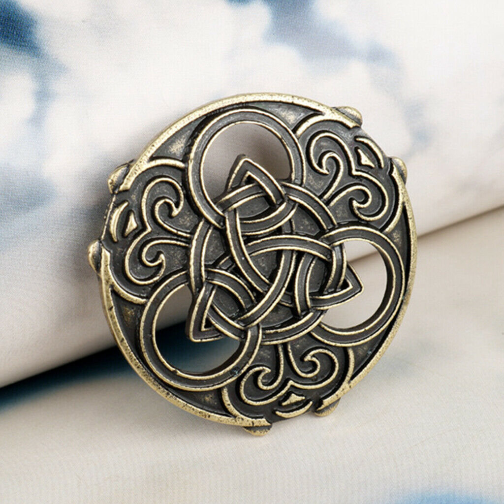 4Pcs Pennanular Cloak Norse Knot Brooch Pin Medieval Sweater Cloak Pin Badge