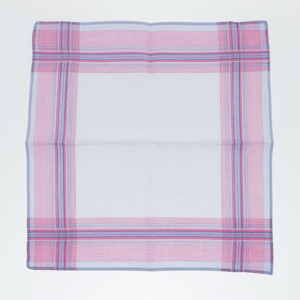 6pc Mens Handkerchiefs Plaids Pocket Hanky Soft Kerchiefs Party Hankie
