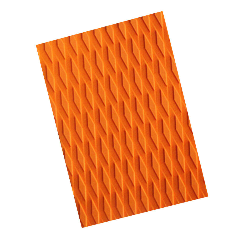 2X EVA Diamond Groove Surfboard Surfing Traction Pad Deck Grip Tail Pad orange