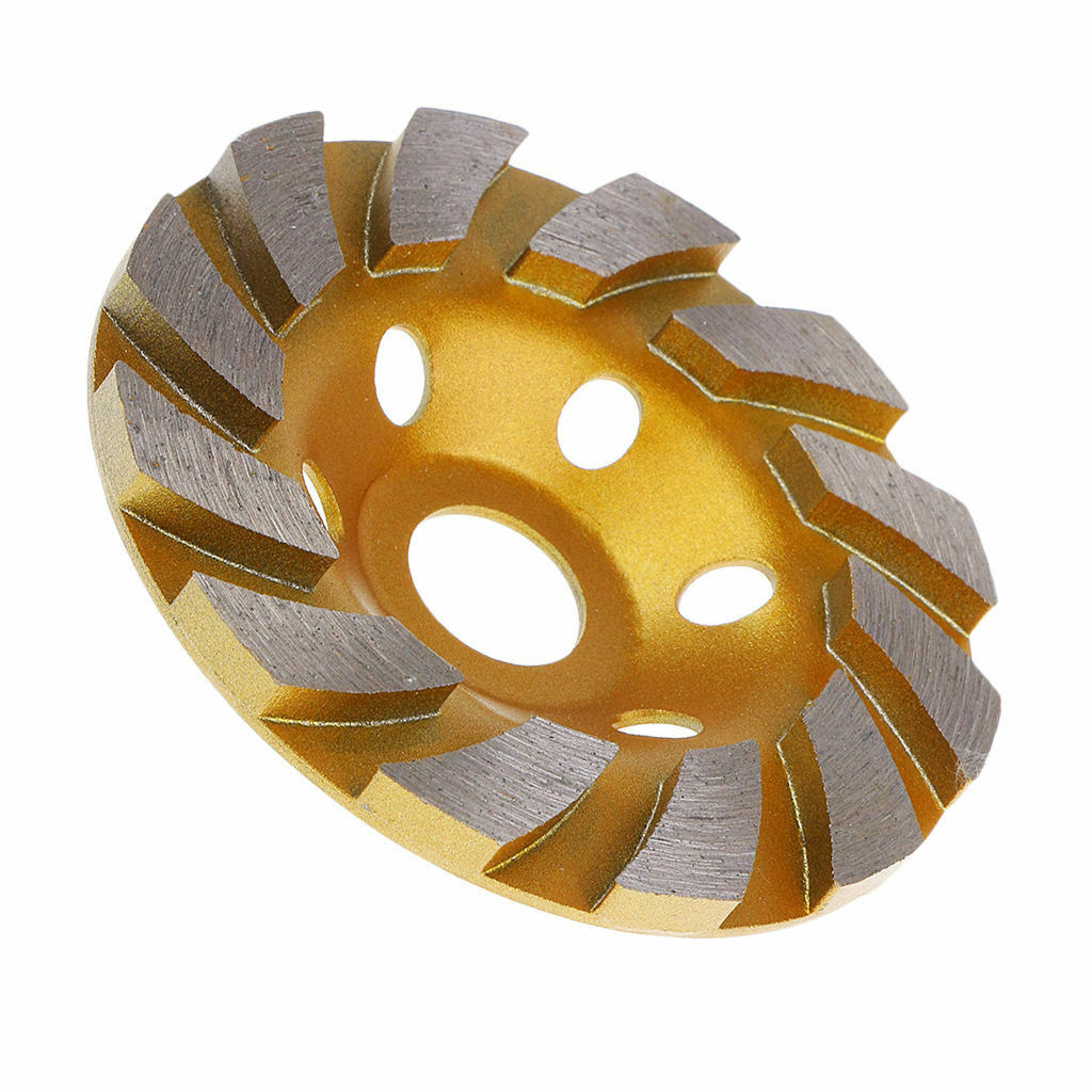Heavy Duty 4" 100mm Concrete Turbo Diamond Grinding Cup Wheel Three Row Turbo