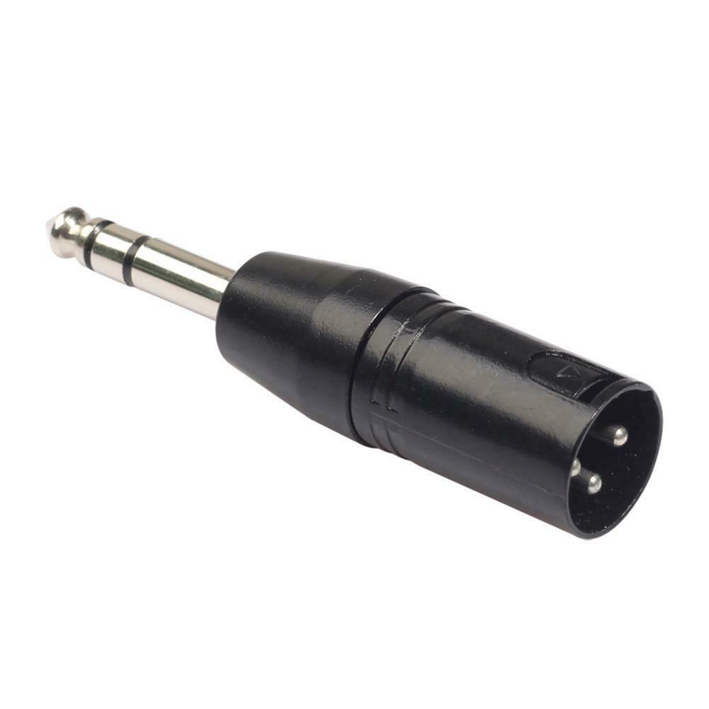 Male 3-Pin XLR to Male 1/4 inch 6.35mm Stereo Jack Connector Audio Adapter @