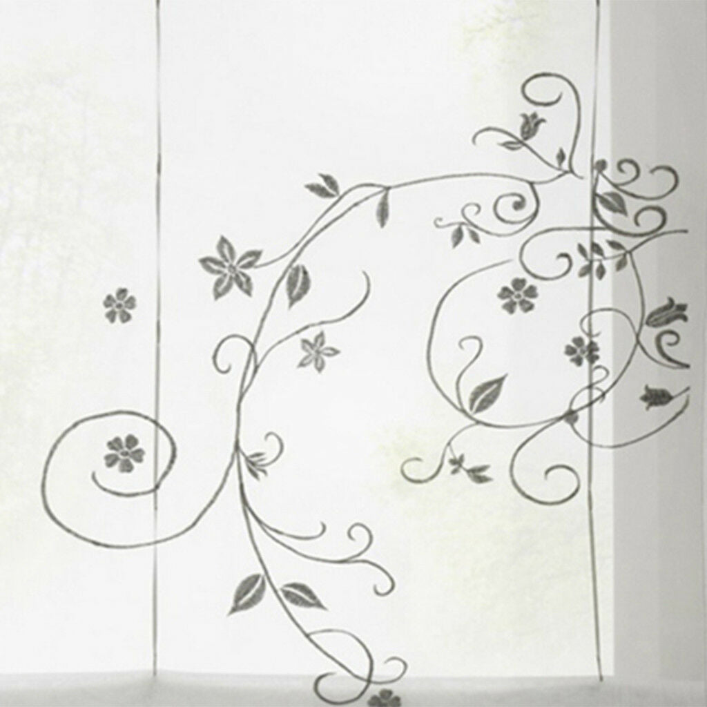 Rod Pocket Window Curtain Sheer Voile Bedroom Kitchen Balcony 60x120cm Grey