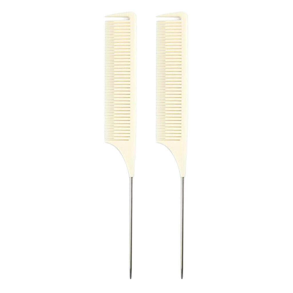 2x New Pro ABS Fine Weave Highlighting Foiling Hair Comb for Salon Combs