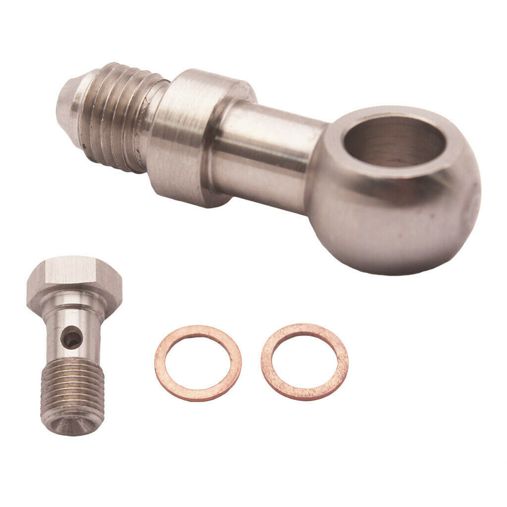 M10x1.0 4AN Turbo Aluminium Alloy Oil Feed Banjo  Kit 1.5mm Restrictor