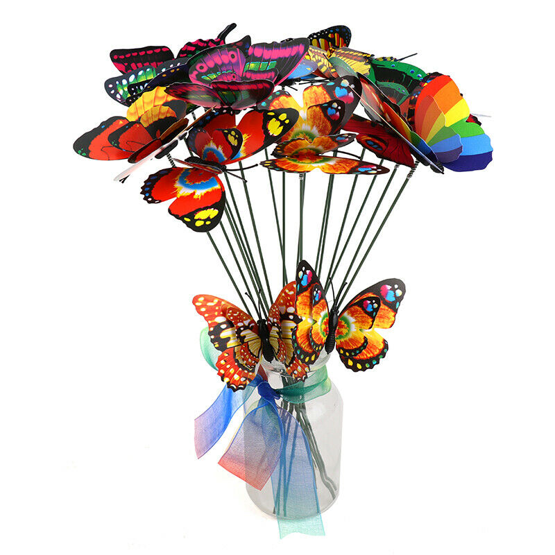 Bunch of Butterflies Double layer Stakes Flower Pots Garden Yard Planter .l8