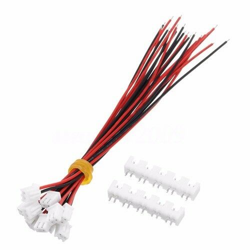 10 Set 2 Pin Mini Micro JST XH2.54mm 24AWG Connector Plug With Wires 150mm MH