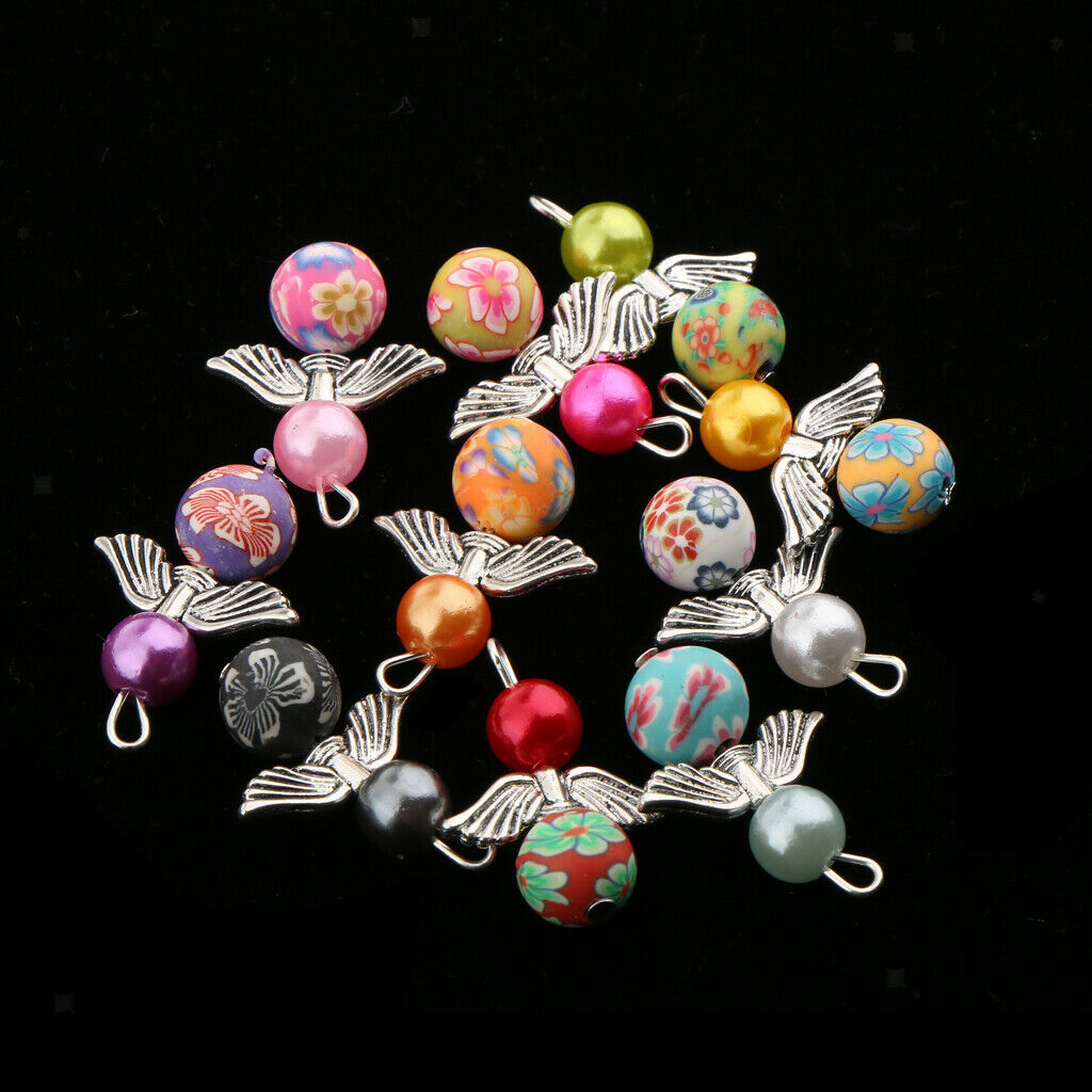 Hot 35pcs Angel Wing Charms Multicolor Butterfly Wing Pendants Hanging
