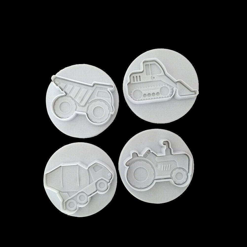 4x Missile Vehicle,Tank,ArmoredCar Sample Cookie CutterFondant Cake Mold M.l8