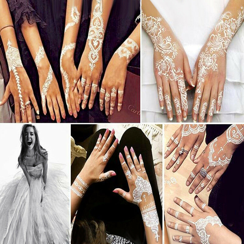 1x Natural Herbal Henna Cones Temporary Tattoo White Body Art Paint Mehandi Ink