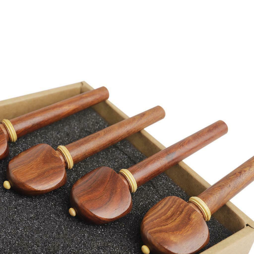 4 Pieces Stringed Instrument Cello Tuning Pegs Redwood Accessories