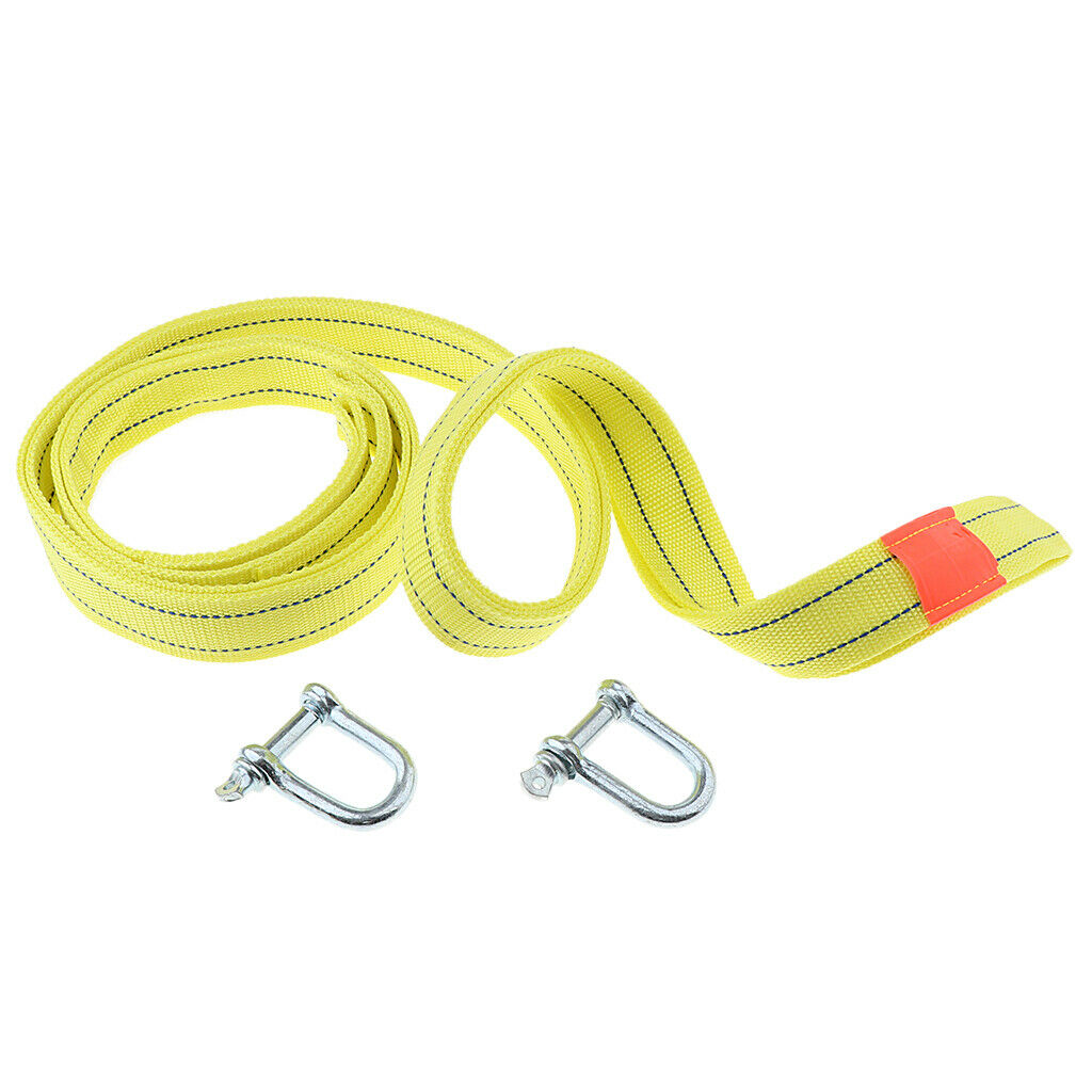 16FT Heavy Duty Tow Strap with Hooks 5Tons Capacity Rope 660G