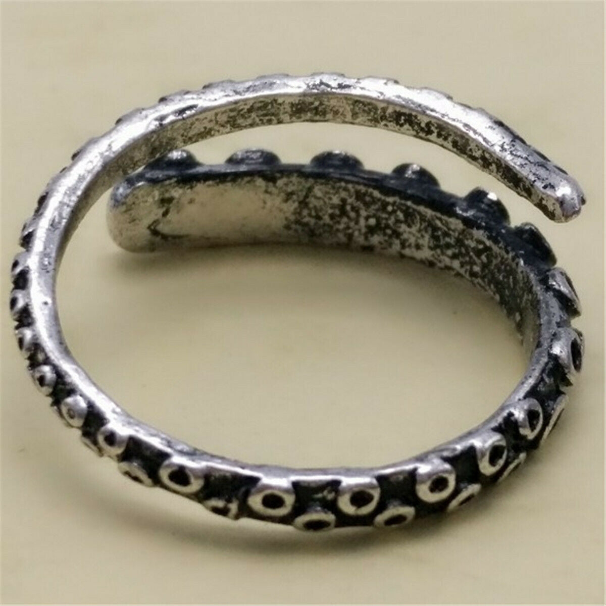 Retro Punk Octopus Open Tentacle Ring Nautical Sea Squid Gothic Witch Warlock