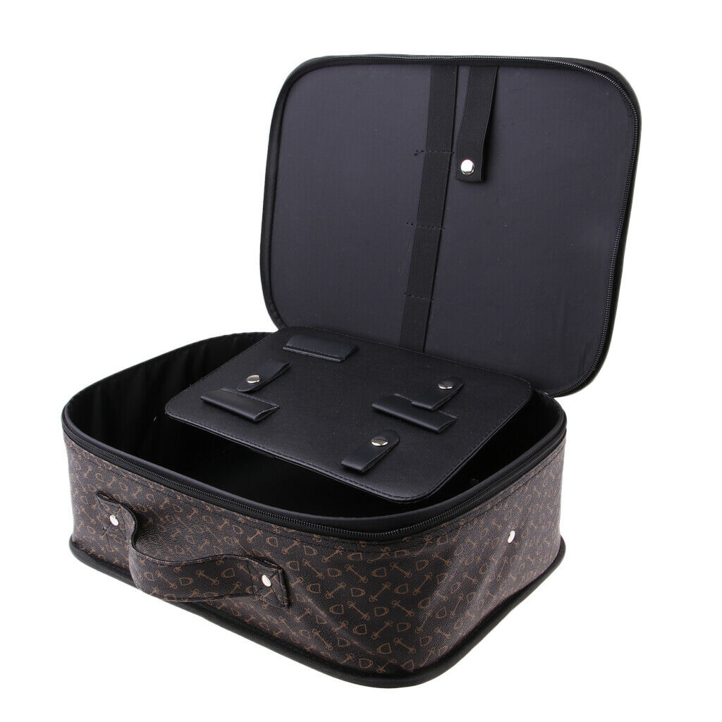 Leather Portable Larger Makeup Train Case Makeup Organizer Professional #A