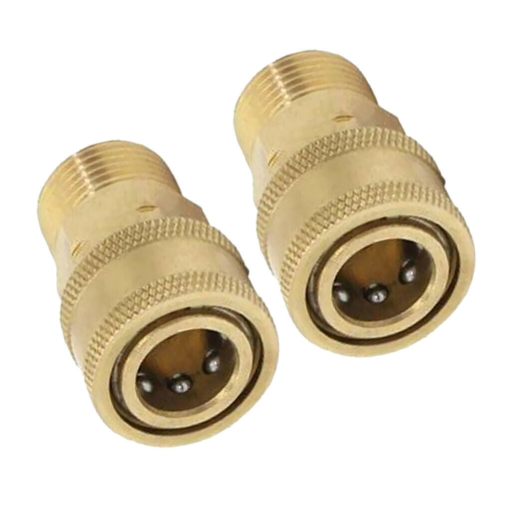 2X M22 Quick Release Connector to 1/4'' Male Adapter Pressure Washer Coupling