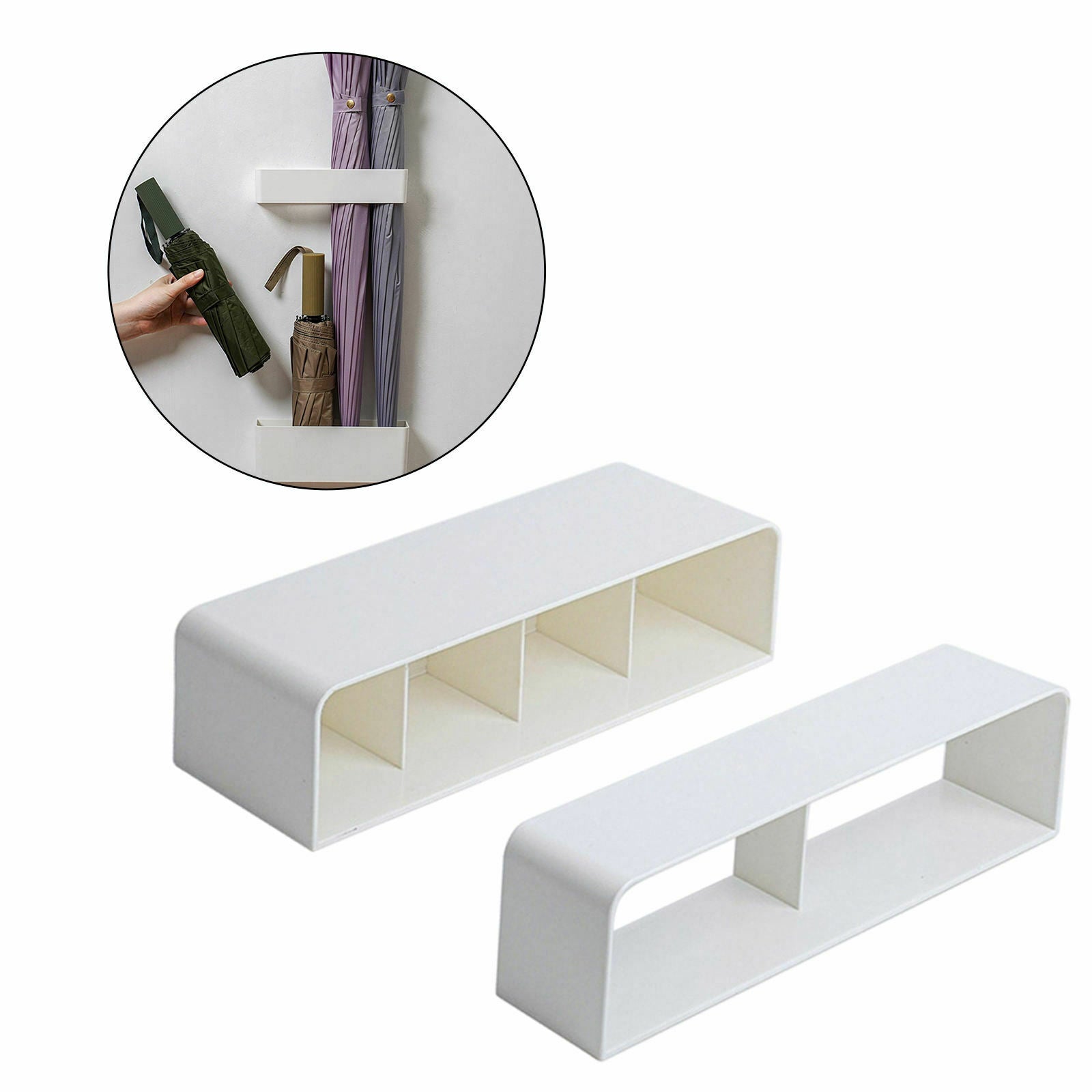 Umbrella Storage Rack Wall Mounted Easy Pour Water Stand for Door Bars
