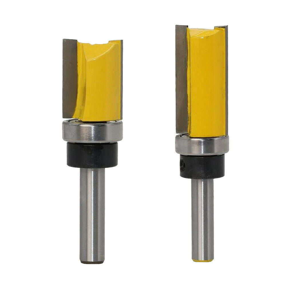 2Pcs Straight Metric Router Cutter Bit Woodwork 8mm Shank 3/4" Cut