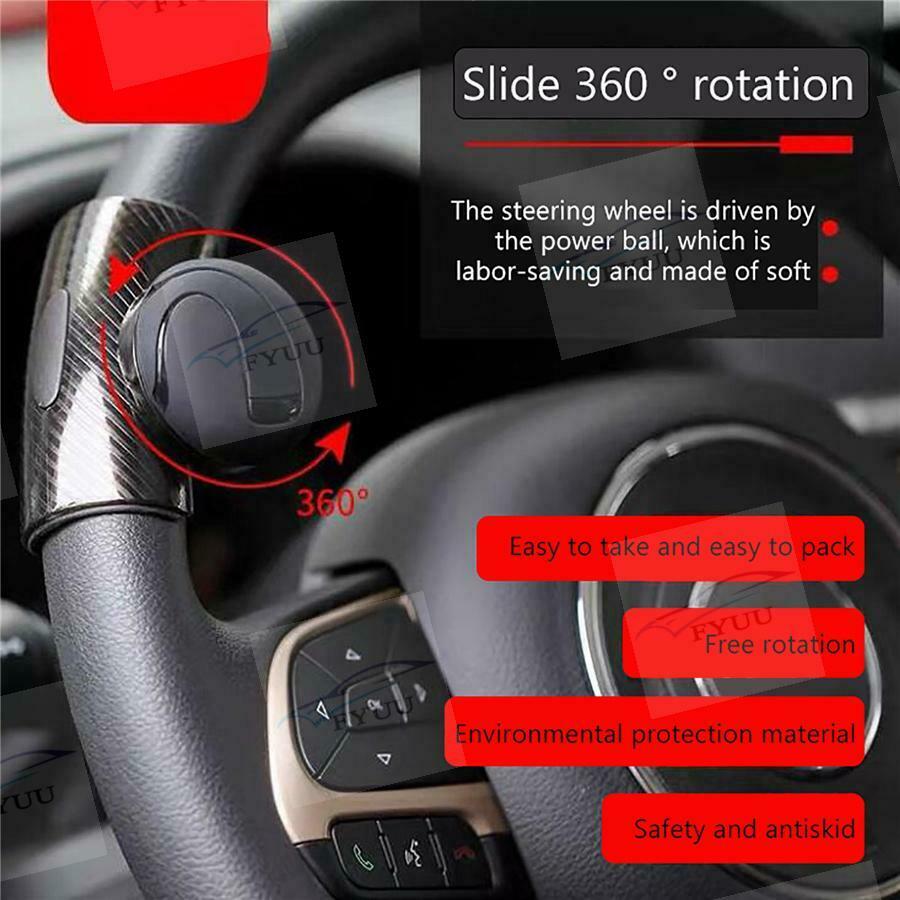 Car Steering Wheel Handle Aid Auto Truck Booster Ball Spinner Knob 360° rotation