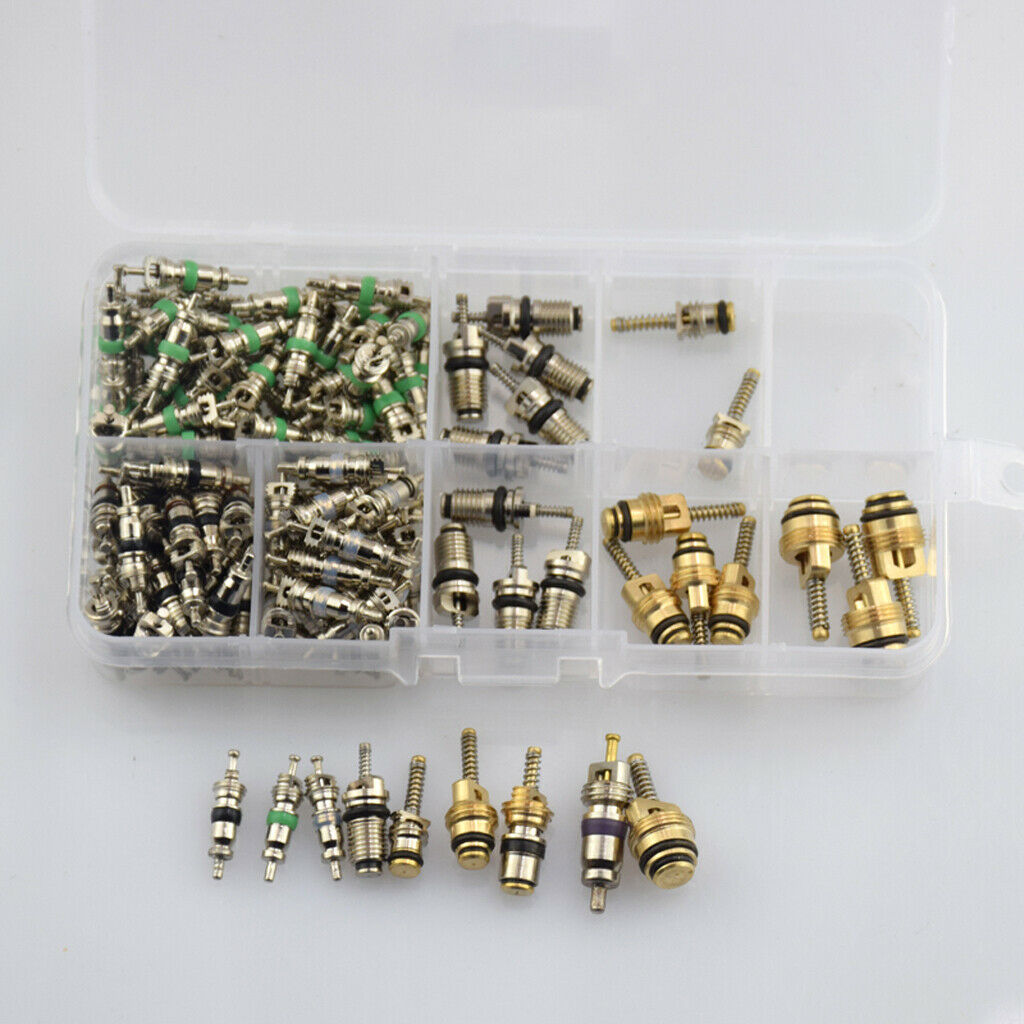 134Pcs Assorted A/C Schrader Valve Core &Tool HVAC R134a Kit In Portable Box