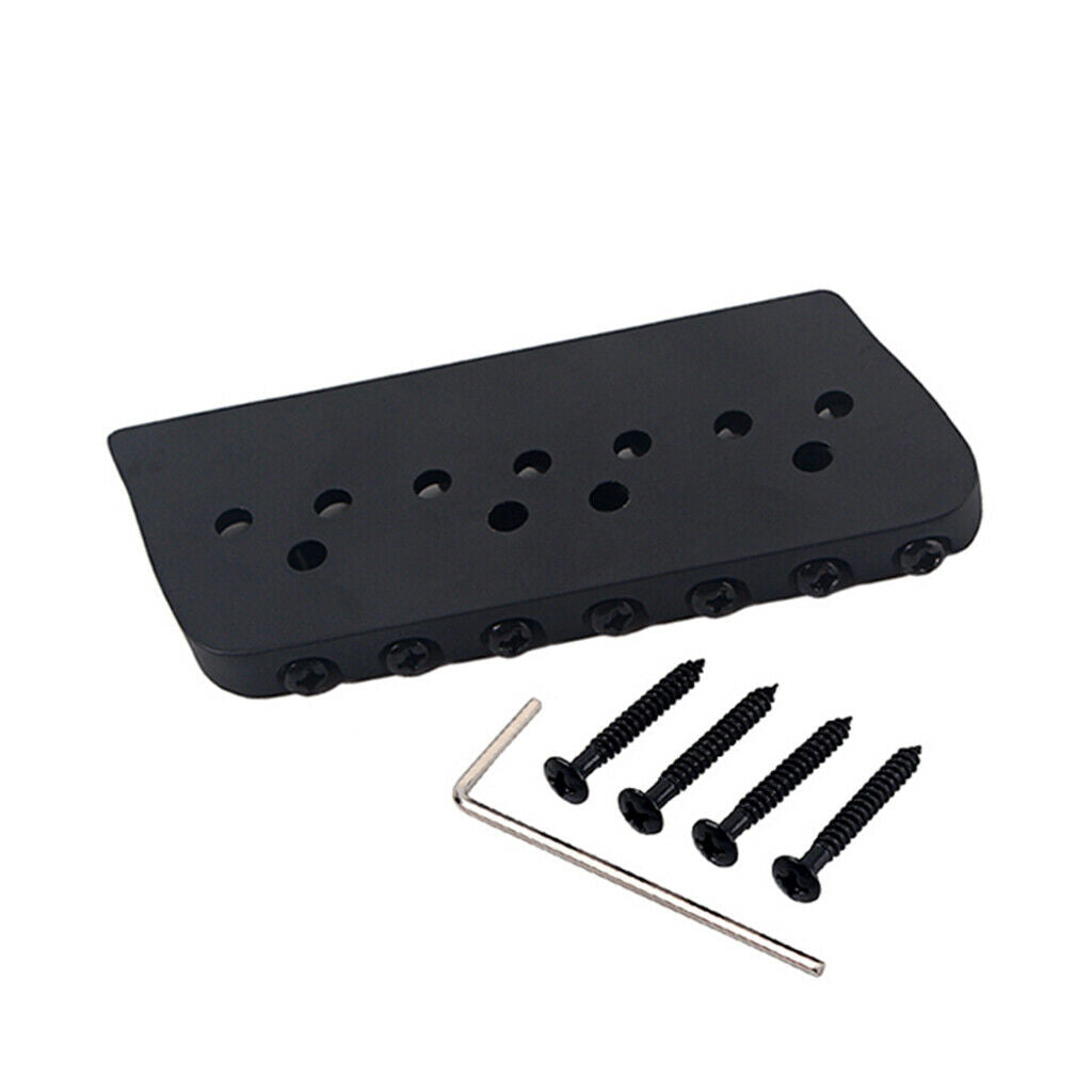 Electric Guitar Bridge, 94MM Metal Fixed Hardtail Saddle Bridge Top Load Guitar