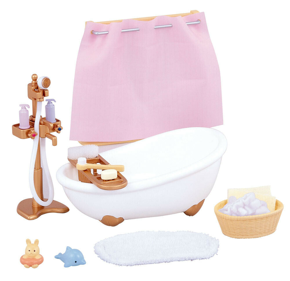 Sylvanian Families Furniture & Accessories 5022 Bath & Shower Set /Age 3+ Bnib