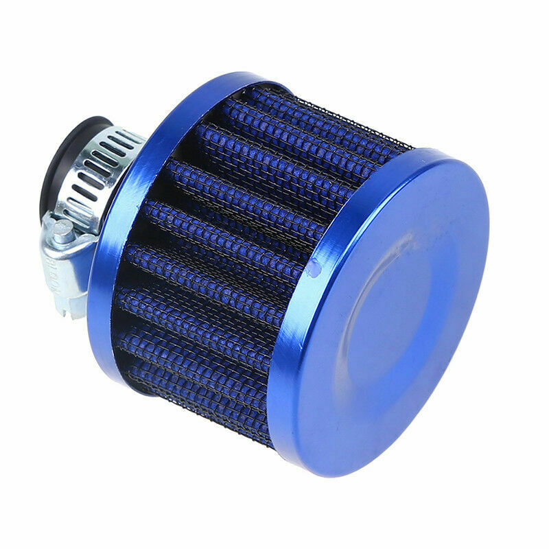 1x 12mm Car Cold Air Intake Filter Turbo Vent Crankcase Breather Filter SUV Blue