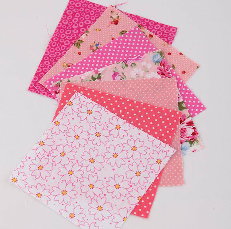 50x DIY Cotton Fabric Printed Cloth Sewing for Patchwork Needlework Handmade Rf