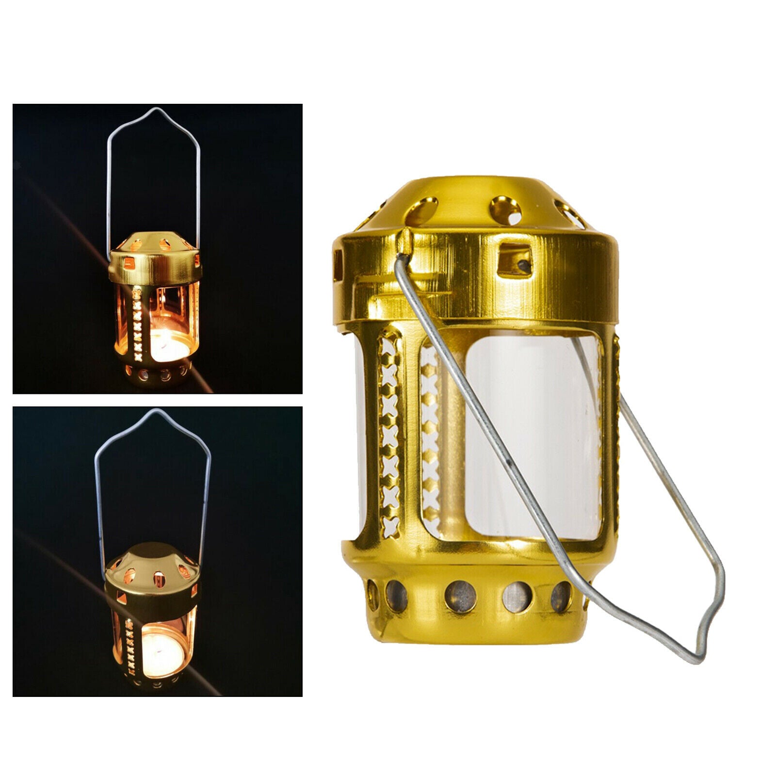 3X Mini Tealight Holder 9x5.6cm Indoor Hanging Lantern Party Ornaments Tent