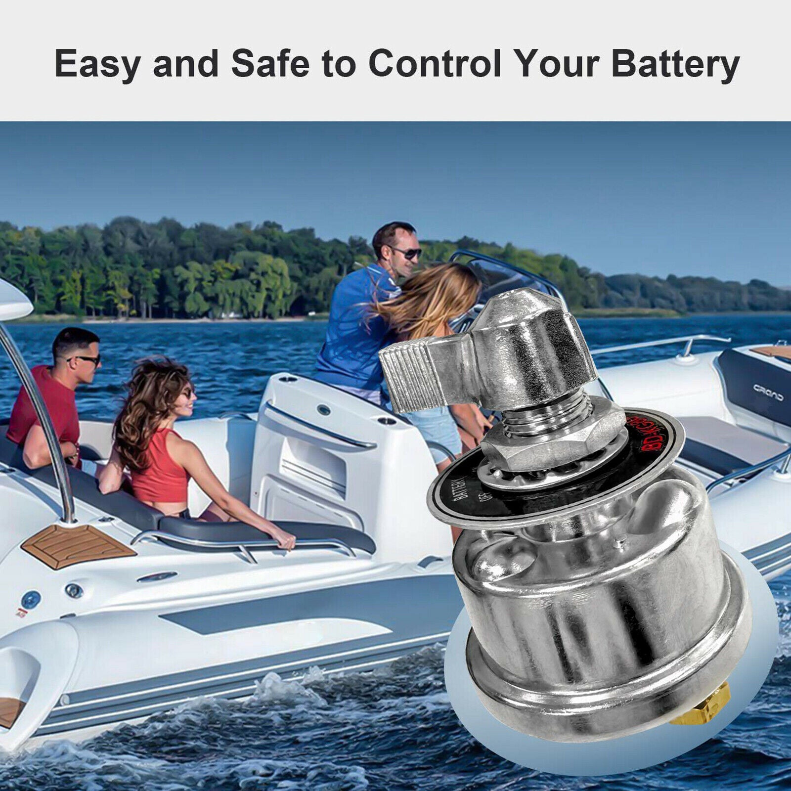 High Current Master Battery Disconnect Switch Power Cut off w/Face Plate