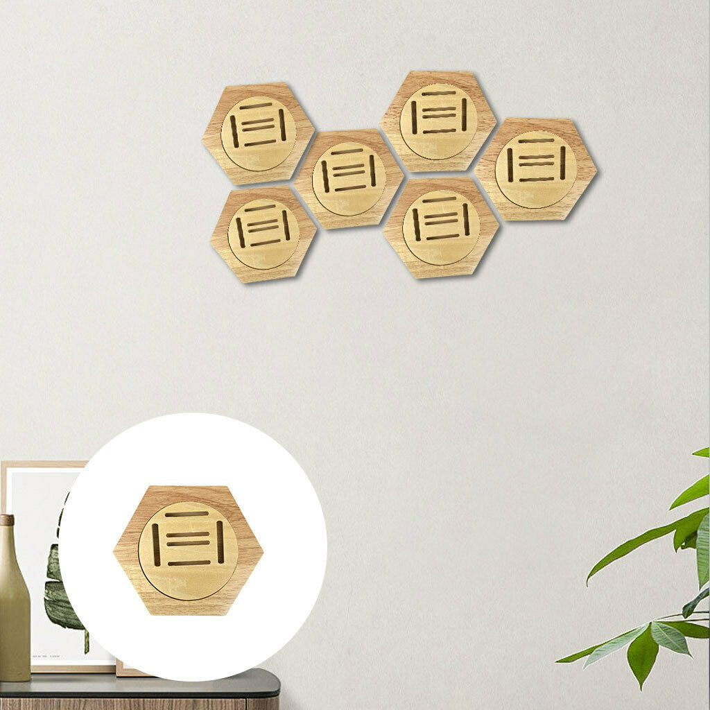Wooden Hexagon Medal Display Rack Storage Collectible Organizer Hanger