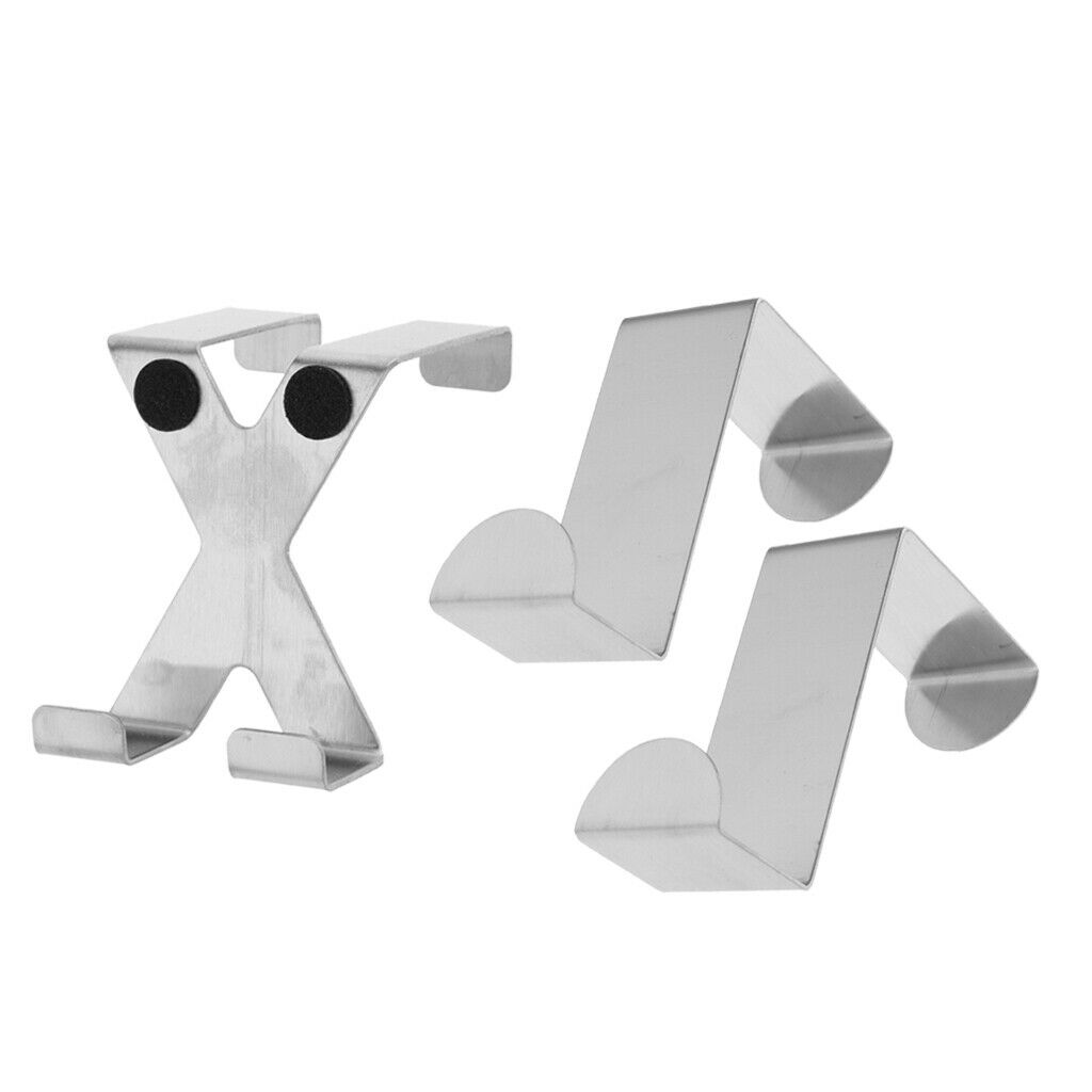 2PCS Over The Door Hooks Stainless Steel Metal Hanger Z-Shape 4cm / 1.6''
