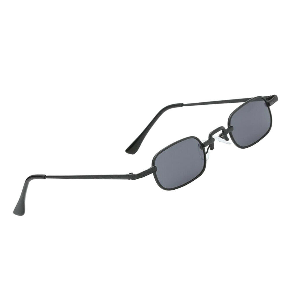2pcs Fashion Rectangle Sunglasses Small Frame UV400 90s Eyewear Glasses