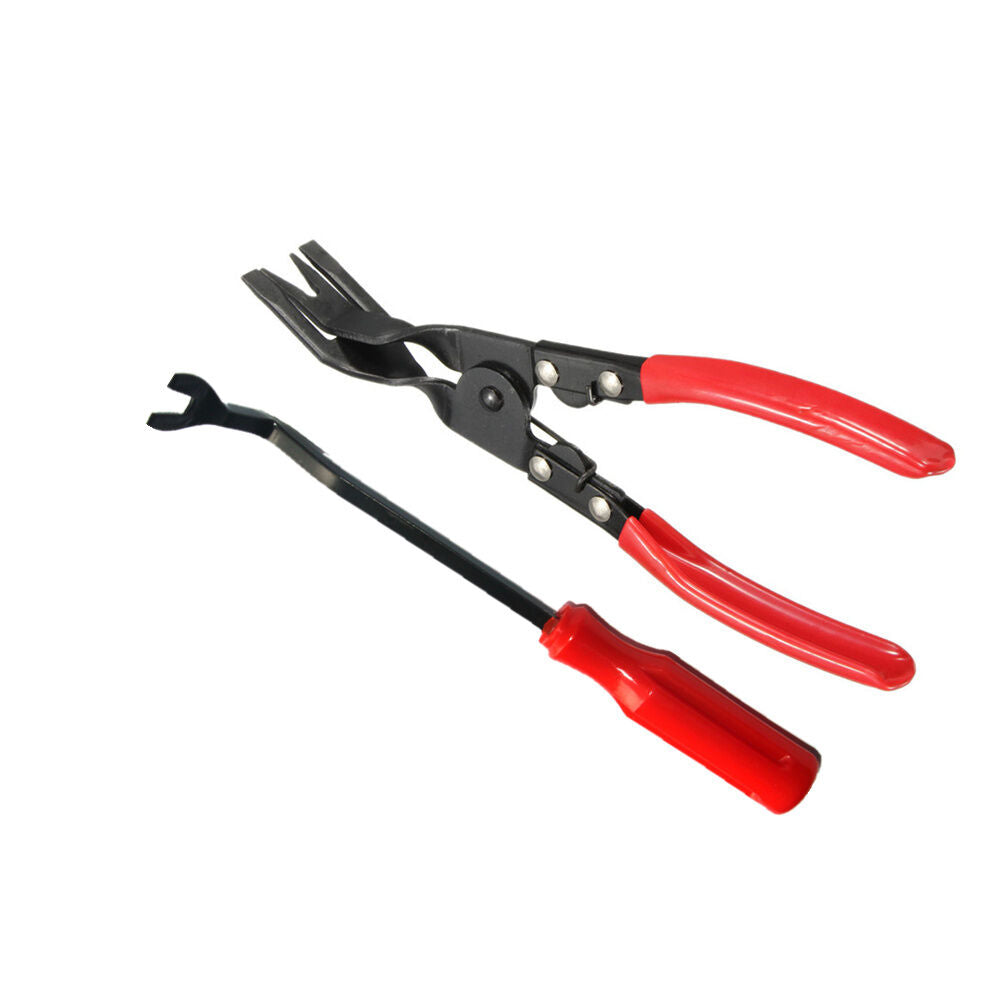 2Pcs Universal Auto Car Door Panel Trim Clip Removal Upholstery Remove Pry Tools