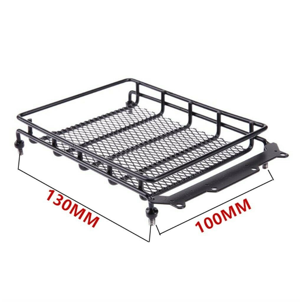 155*110*40mm Metal Roof Rack w/ Round LED Light & Lampshade for 1/10 RC Car