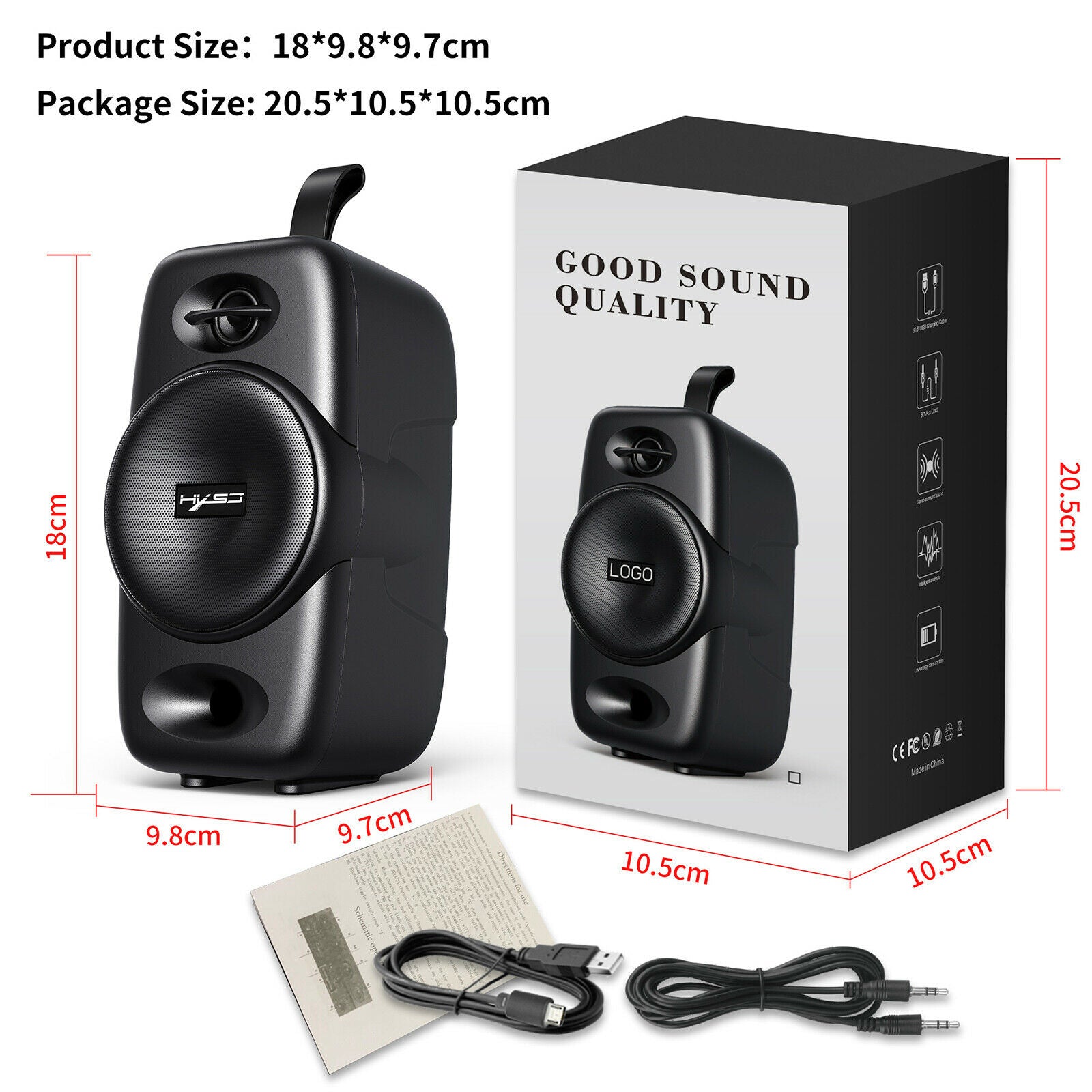 Amplifier Driver Support TF Card with Micophone Handsfree USB Subwoofer