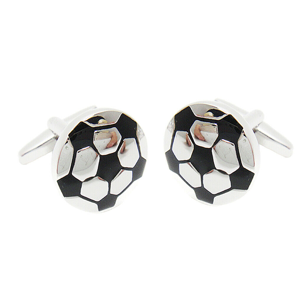 Fashion Football Style Brass Business Cufflinks Wedding Party Festival Gift