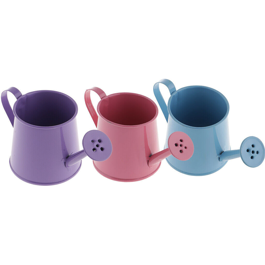3Pcs Iron Pitcher Watering Can Home Furnishing Decorative Flower Arrangements