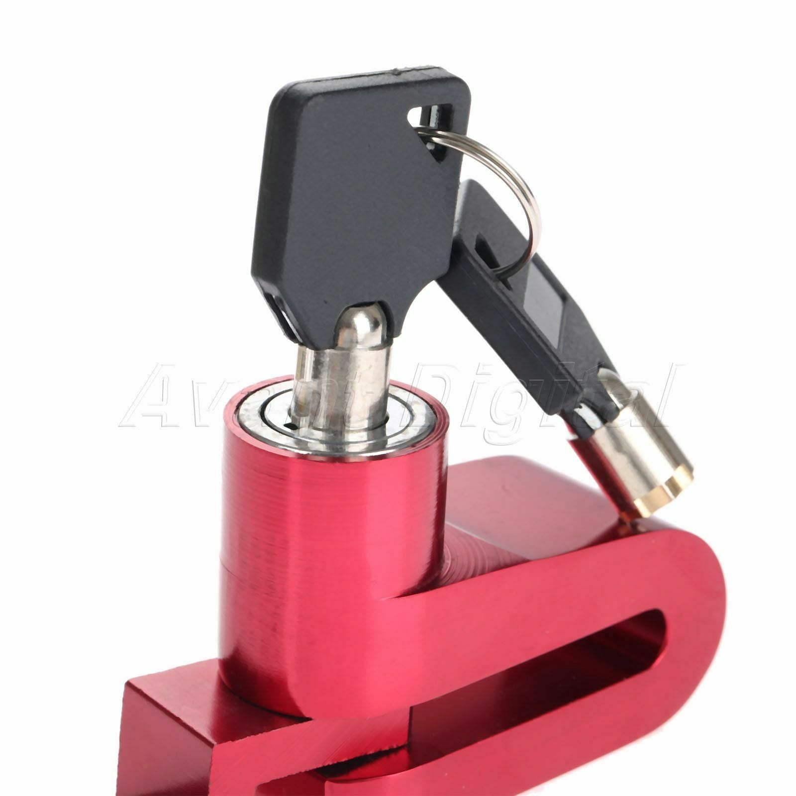 Anti-theft Security Disc Brake Wheel Lock for Motorcycle MotorBike Bicycle Red