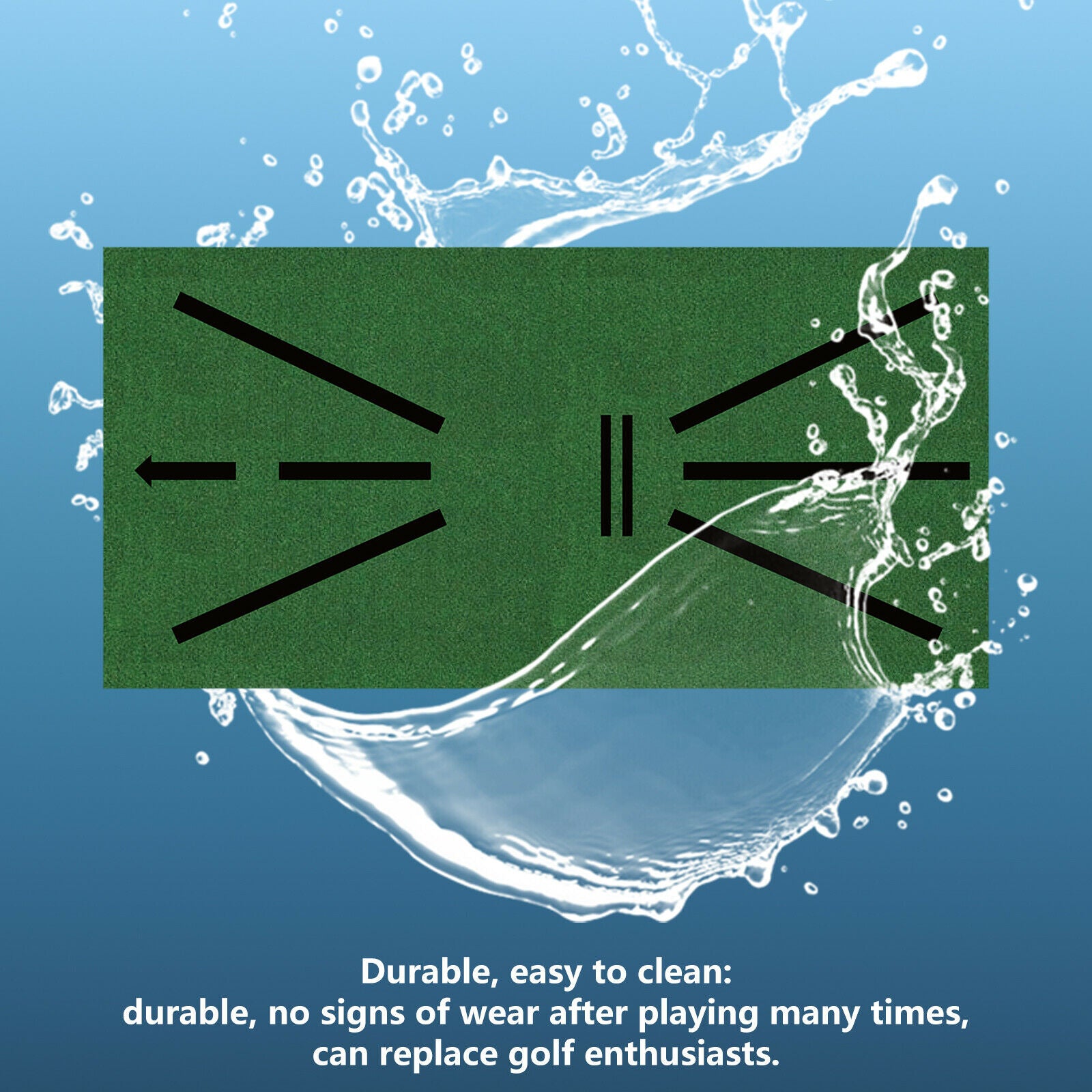 Golf Training Mat, Golf Practice Training Aid Rug Mat for Swing, 12x24 inch @