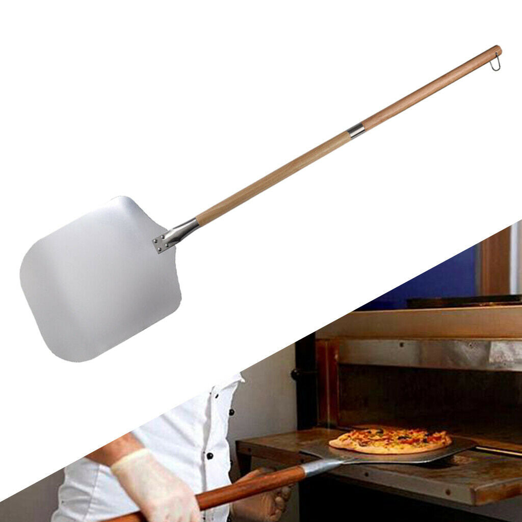 Aluminum Pizza Turning Peel Paddle Large Wooden Handle for Pizza Pizza Tool