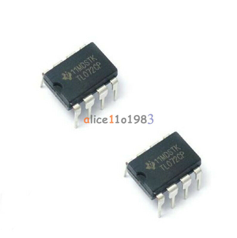50PCS TL072 TL072CP DIP-8 LOW NOISE J-FET DUAL OP-AMP IC NEW