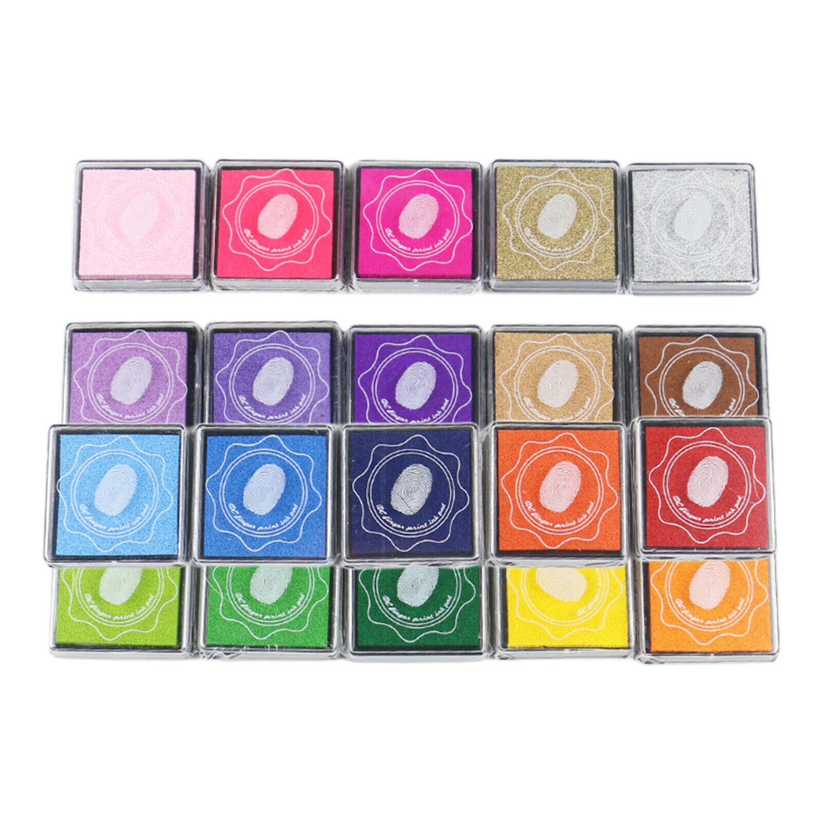 Craft Ink Pad Stamps DIY Finger Washable Ink Pads for Kids Rubber Stamps