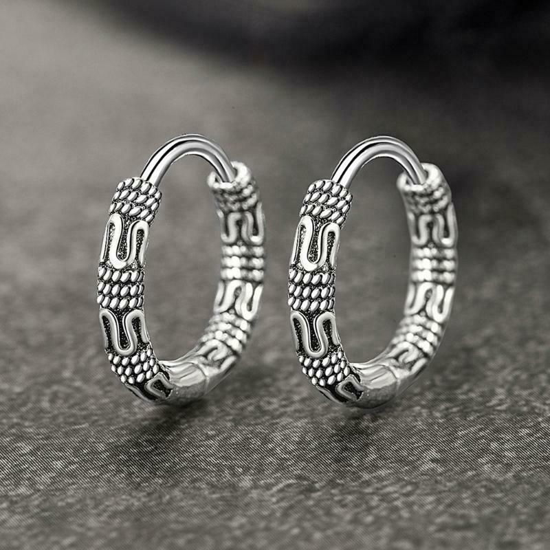Retro Style1 Pair 13mm Alloy Ear Ring Earrings Retro Pattern Earrings Women's