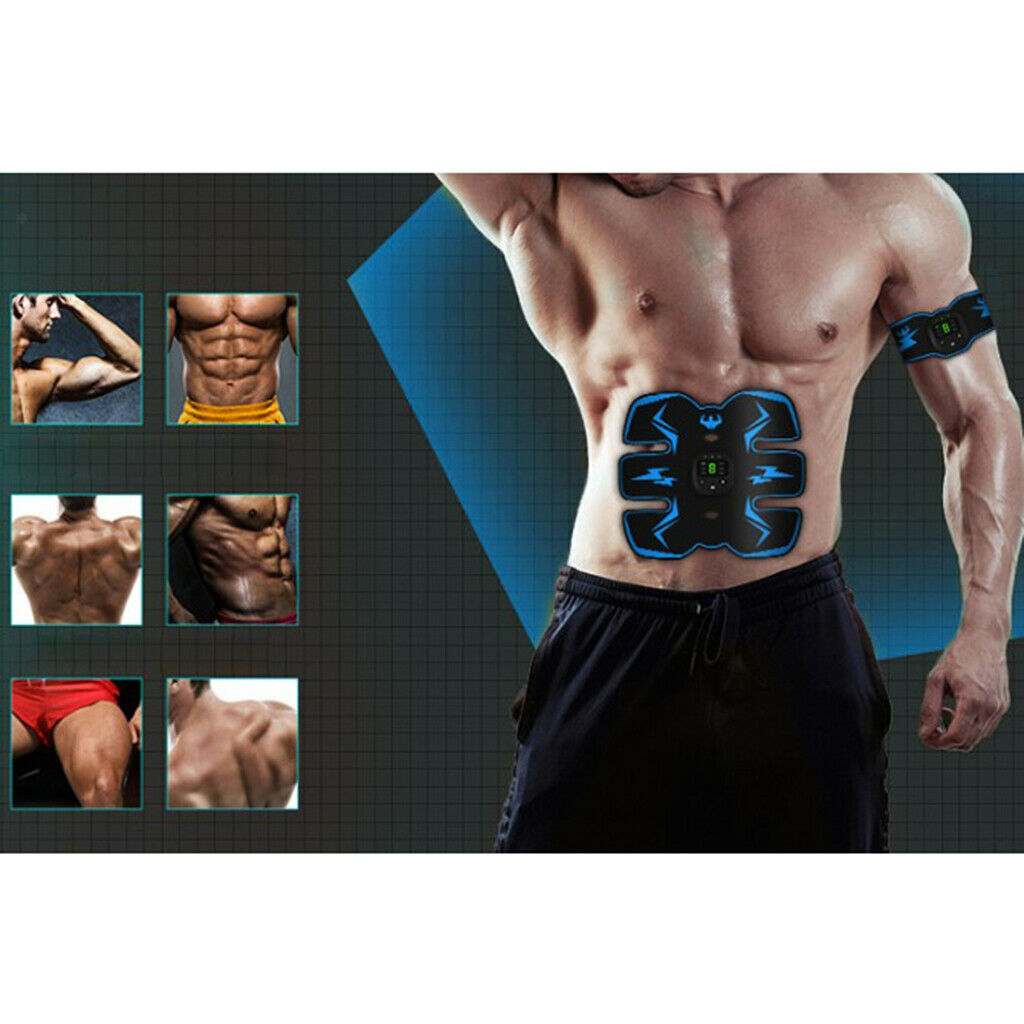2x Electric Abs Muscle Training Toner Stimulator Body Workout Wireless Equipment